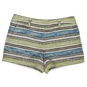 ANN TAYLOR LOFT EMBROIDERED/TEXTURED GEO PATTERN SHORTS (6)
